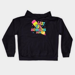 End Of The Year Autographs 2023-2024 Last Day of School Grad Kids Hoodie